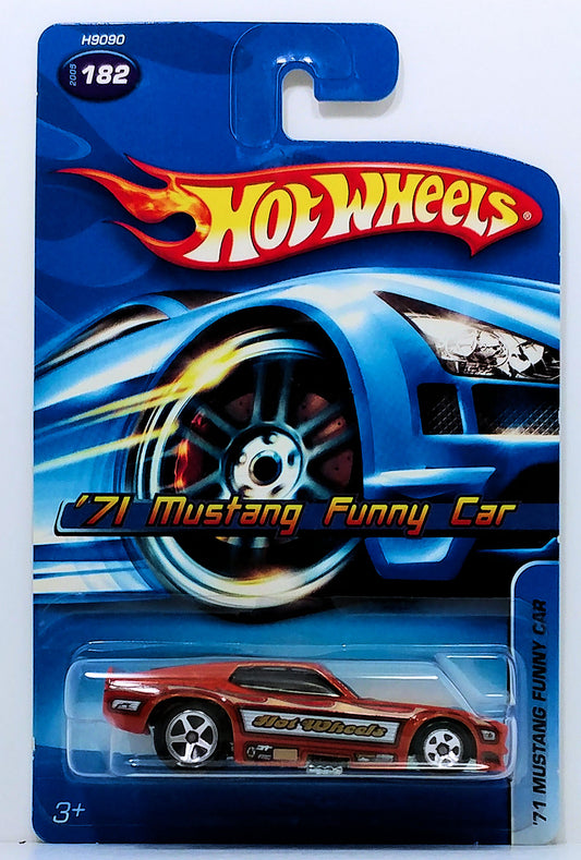 Hot Wheels 2005 - Collector # 182/183 - '71 Mustang Funny Car - Metallic Dark Orange - USA