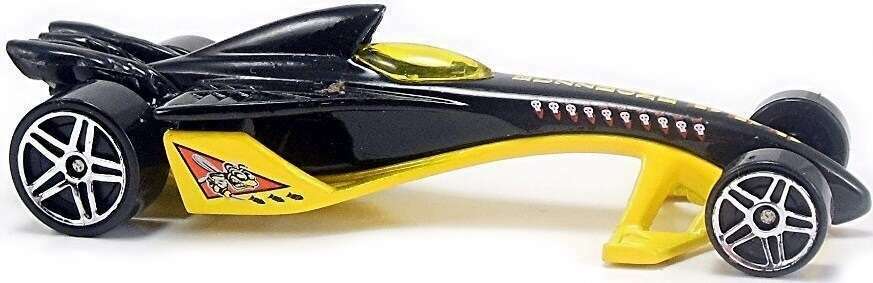 Hot Wheels 2001 - Collector # 067/240 - Rod Squadron Series 3/4 - Greased Lightnin' - Black - PR5 Wheels - 'Squardron' Incorrectly Spelled