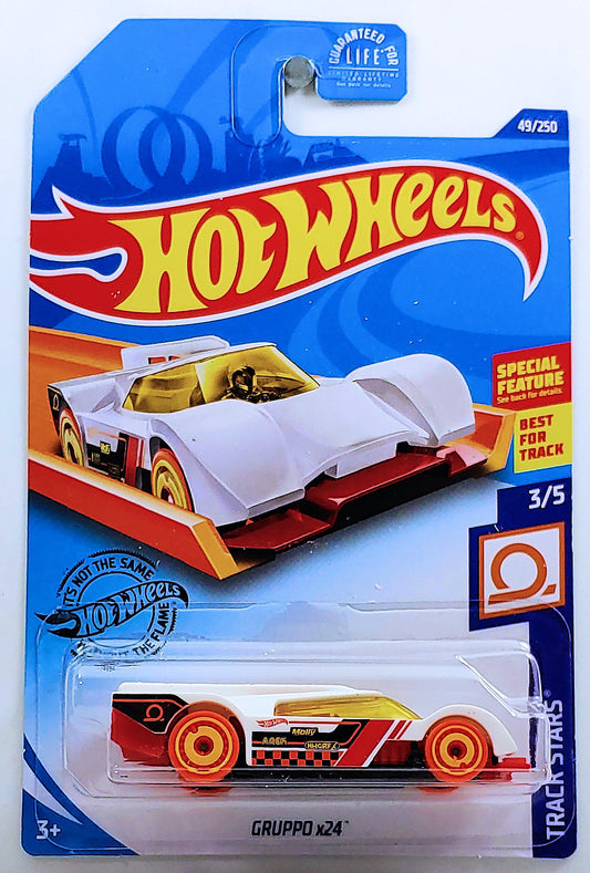 Hot Wheels 2020 - Collector # 049/250 - Track Stars 3/5 - Gruppo x24 - White - USA Card