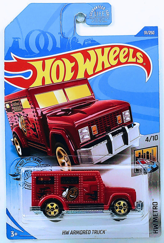 Hot Wheels 2020 - Collector # 031/250 - HW Metro 4/10 - HW Armored Truck - Red - USA Card