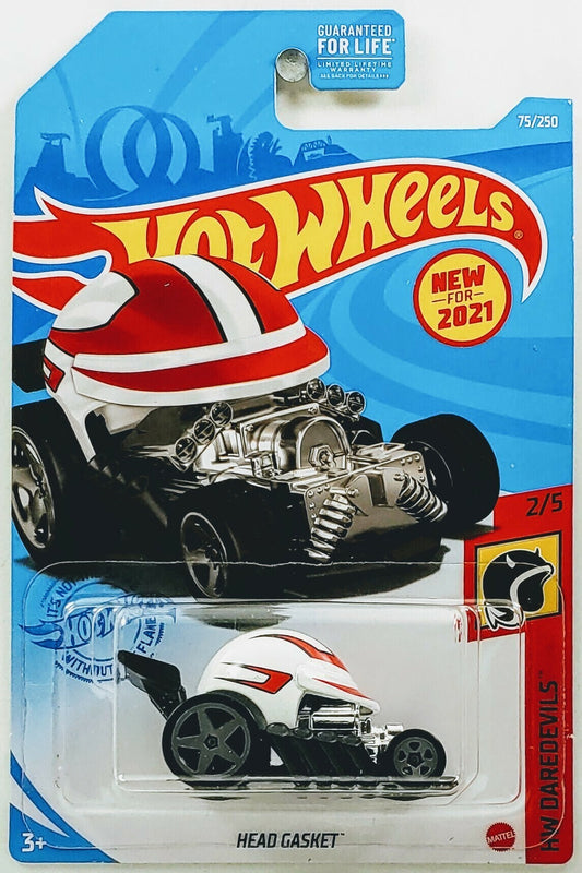 Hot Wheels 2021 - Collector # 075/250 - HW Daredevils 2/5 - New Models - Head Gasket - White - USA Card