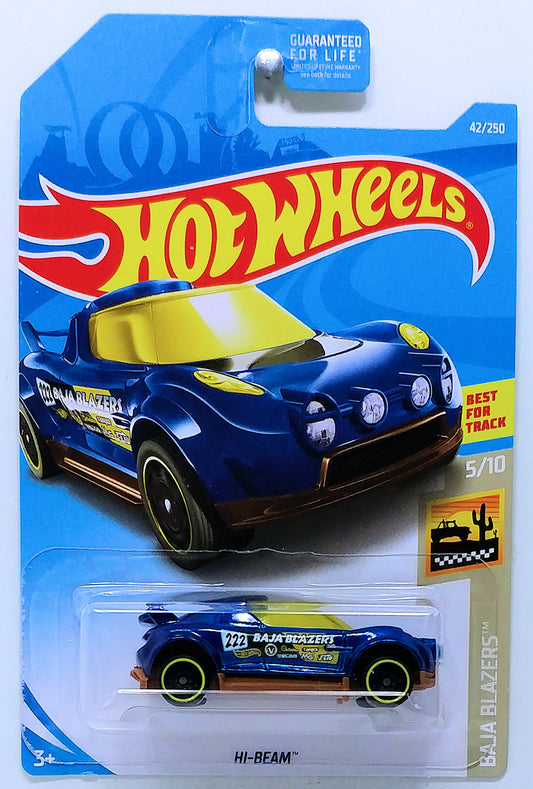 Hot Wheels 2019 - Collector # 042/250 - Baja Blazers 5/10 - Hi-Beam - Blue - USA Card