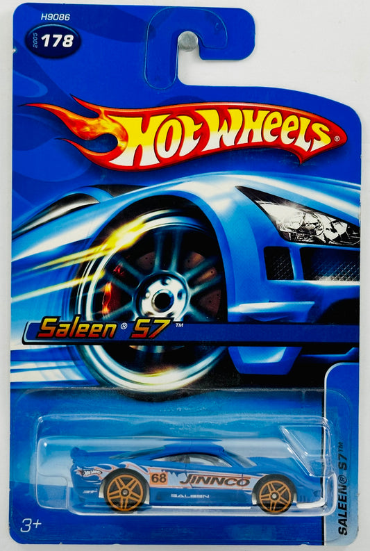 Hot Wheels 2005 - Collector # 178/183 - Saleen S7 - Blue / Jinnco - Clear Windows - USA