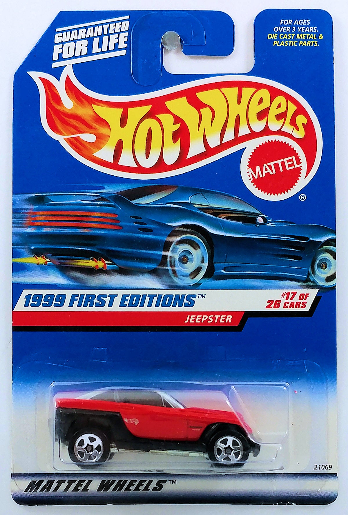 Hot Wheels 1999 - Collector # 922 - First Editions 17/26 - Jeepster - Red