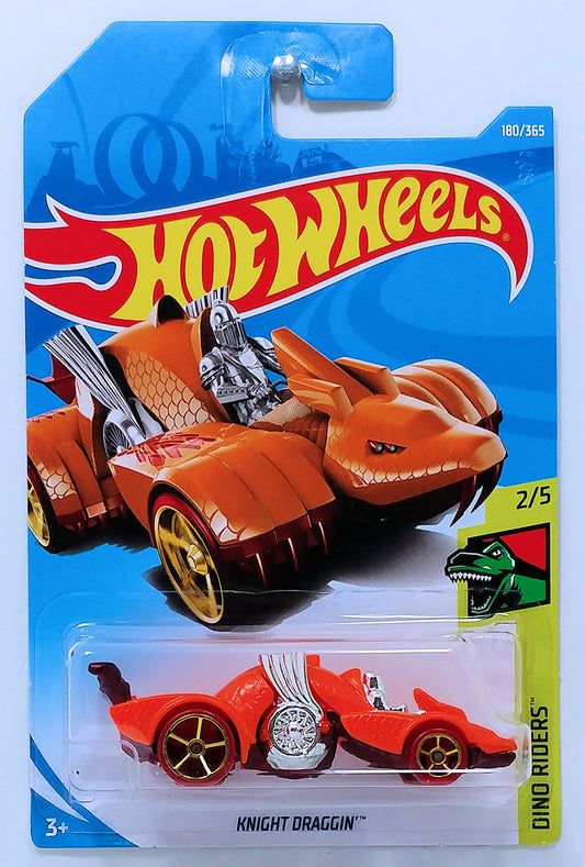 Hot Wheels 2018 - Collector # 180/250 - Dino Riders 2/5 - Knight Draggin' - Orange - IC