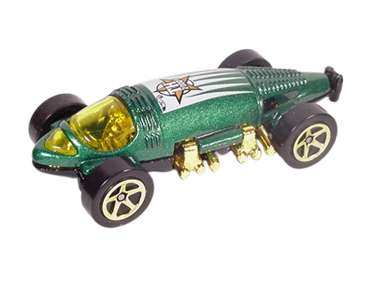 Hot Wheels 2000 - Collector # 053/250 - Treasure Hunt Series 5/12 - Lakester - Green - Gold 5 Spokes - USA