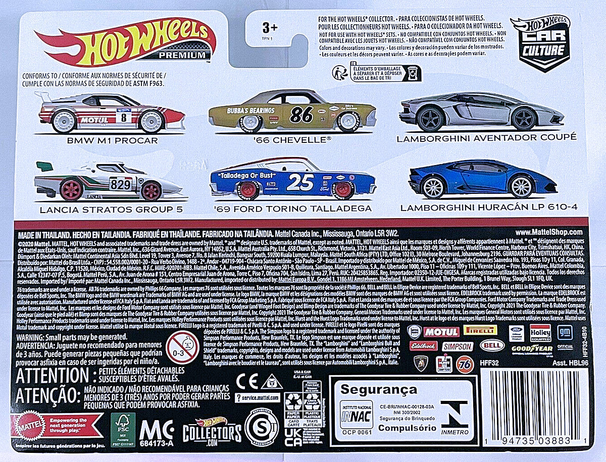 Hot Wheels 2022 - Premium / Car Culture / 2 Pack / Mix 3 - Lamborghini Aventador Coupe & Lamborghini Huracan LP 610-4 - Metal/Metal & Real Riders