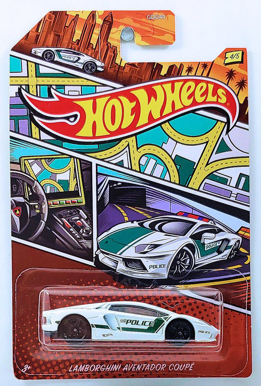 Hot Wheels 2020 - Police Series 4/5 - Lamborghini Aventador Coupe - White - Walmart Exclusive