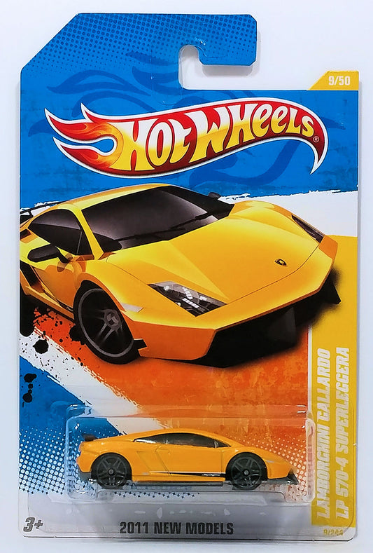 Hot Wheels 2011 - Collector # 009/244 - New Models 9/50 - Lamborghini Gallardo LP 570-4 Superleggera - Yellow - USA