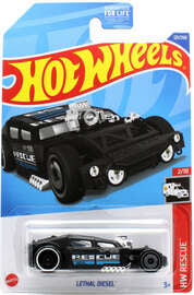 Hot Wheels 2022 - Collector # 121/250 - HW Rescue 2/10 - Lethal Diesel - Matte Black / RESCUE - USA Card