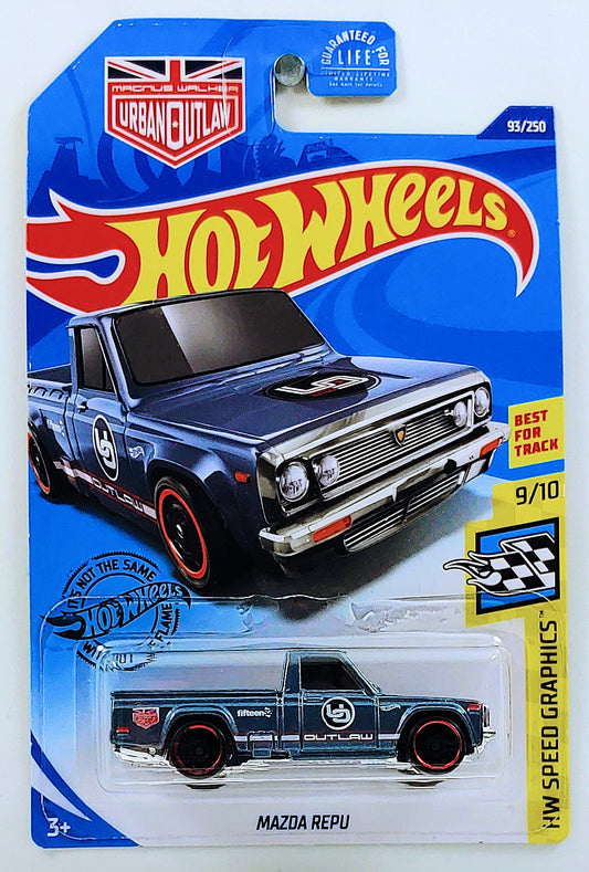 Hot Wheels 2020 - Collector # 093/250 - HW Speed Graphics 9/10 - Mazda Repu - Steel Blue Gray - USA Card