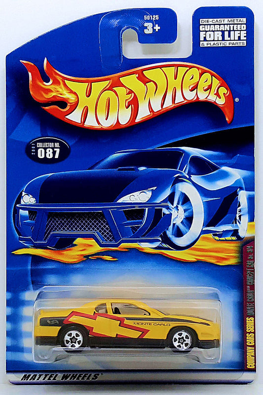 Hot Wheels 2001 - Collector # 087/240 - Company Cars Series 3/4 - Monte Carlo Concept Car - Yellow - China - USA Card - MPN 50125