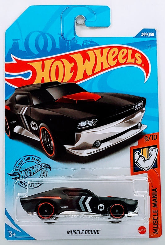 Hot Wheels 2020 - Collector # 244/250 - Muscle Mania 9/10 - Muscle Bound - Matte Black - IC