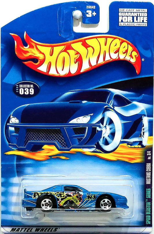 Hot Wheels 2000 - Collector # 039/250 - Speed Blaster Series 3/4 - Mustang Cobra - Blue - Malaysia