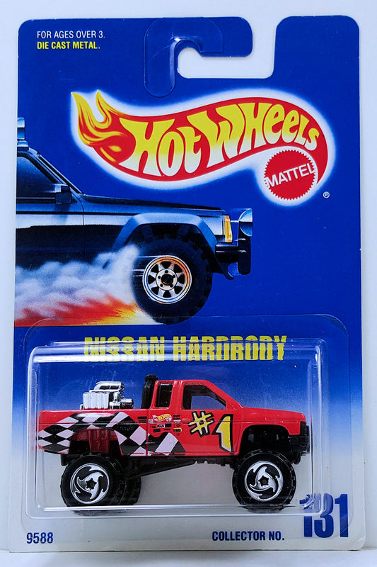 Hot Wheels 1997 - Collector # 131 - Nissan Hardbody - Red - Sawblades - USA