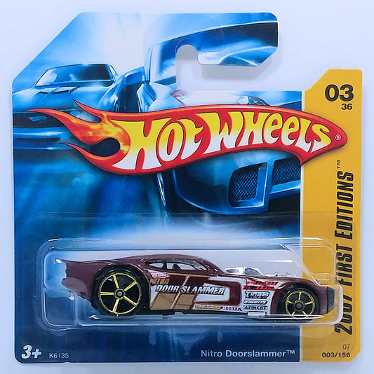 Hot Wheels 2007 - Collector # 003/156 - First Editions 3/36 - Nitro Doorslammer - Dark Red - SC