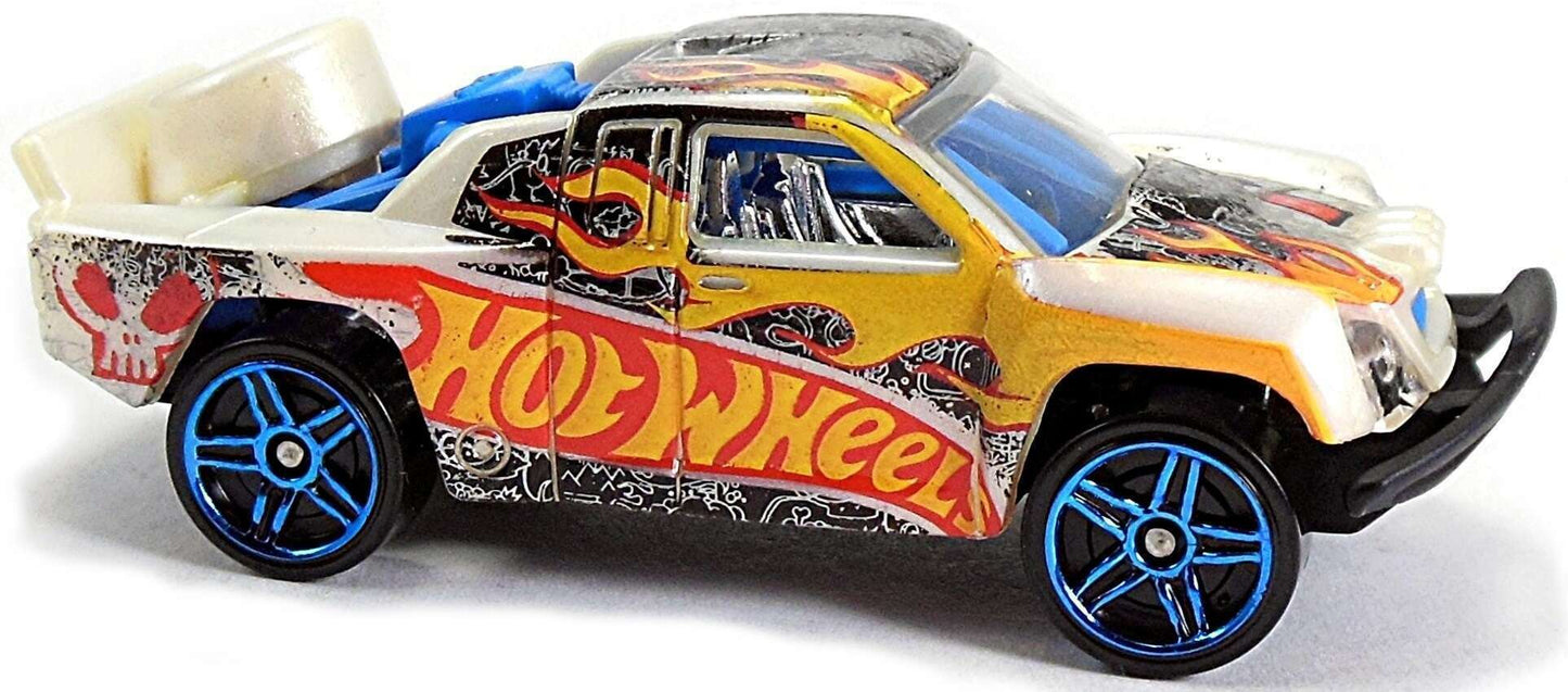 Hot Wheels 2011 - Collector # 181/244 - Thrill Racers / Desert 1/6 - Off Track - White / Hot Wheels Graphics - USA