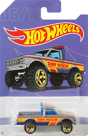 Hot Wheels 2019 - Theme / American Pickup Series 06/10 - Path Beater - Gray - Gold OR5SP Wheels - Walmart Exclusive
