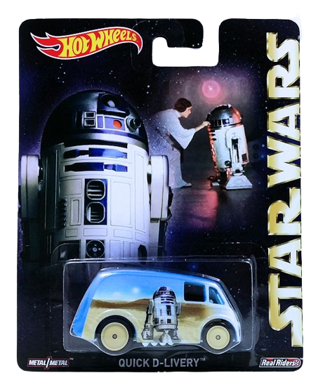Hot Wheels 2015 - Pop Culture / Star Wars - Quick D-Livery - Lite Blue / R2D2 - Metal/Metal & Real Riders
