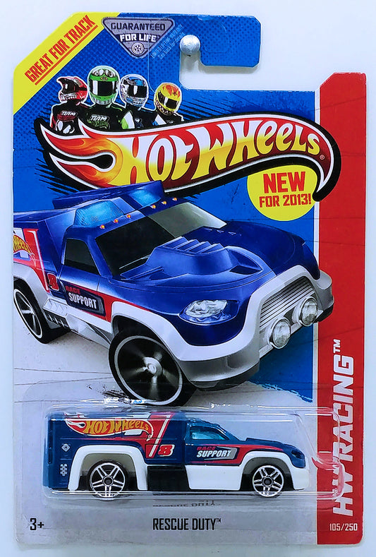 Hot Wheels 2013 - Collector # 105/250 - HW Race / HW Race Team / New Models - Rescue Duty - Blue - USA