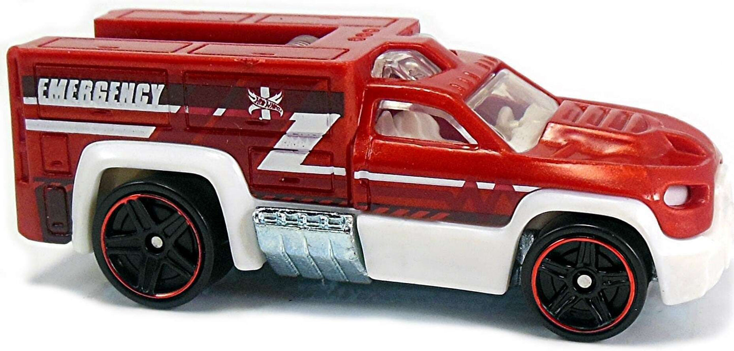 Hot Wheels 2017 - Red Edition 4/12 - Rescue Duty - Red / Emergency - Target Exclusive - USA