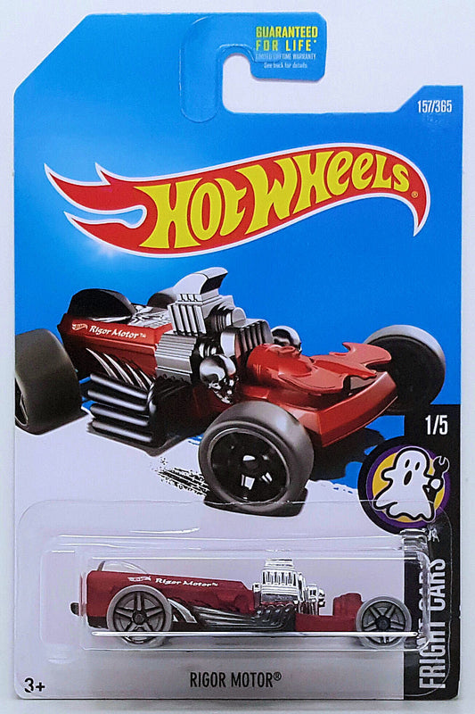Hot Wheels 2017 - Collector # 157/365 - Fright Cars 1/5 - Rigor Motor - Matte Red - PR5 Wheels - USA Card