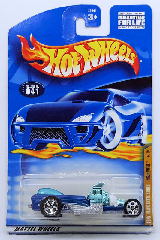 Hot Wheels 2000 - Collector # 041/250 - Tony Hawk Skate Series 1/4 - Rigor Motor - Blue - Painted Base
