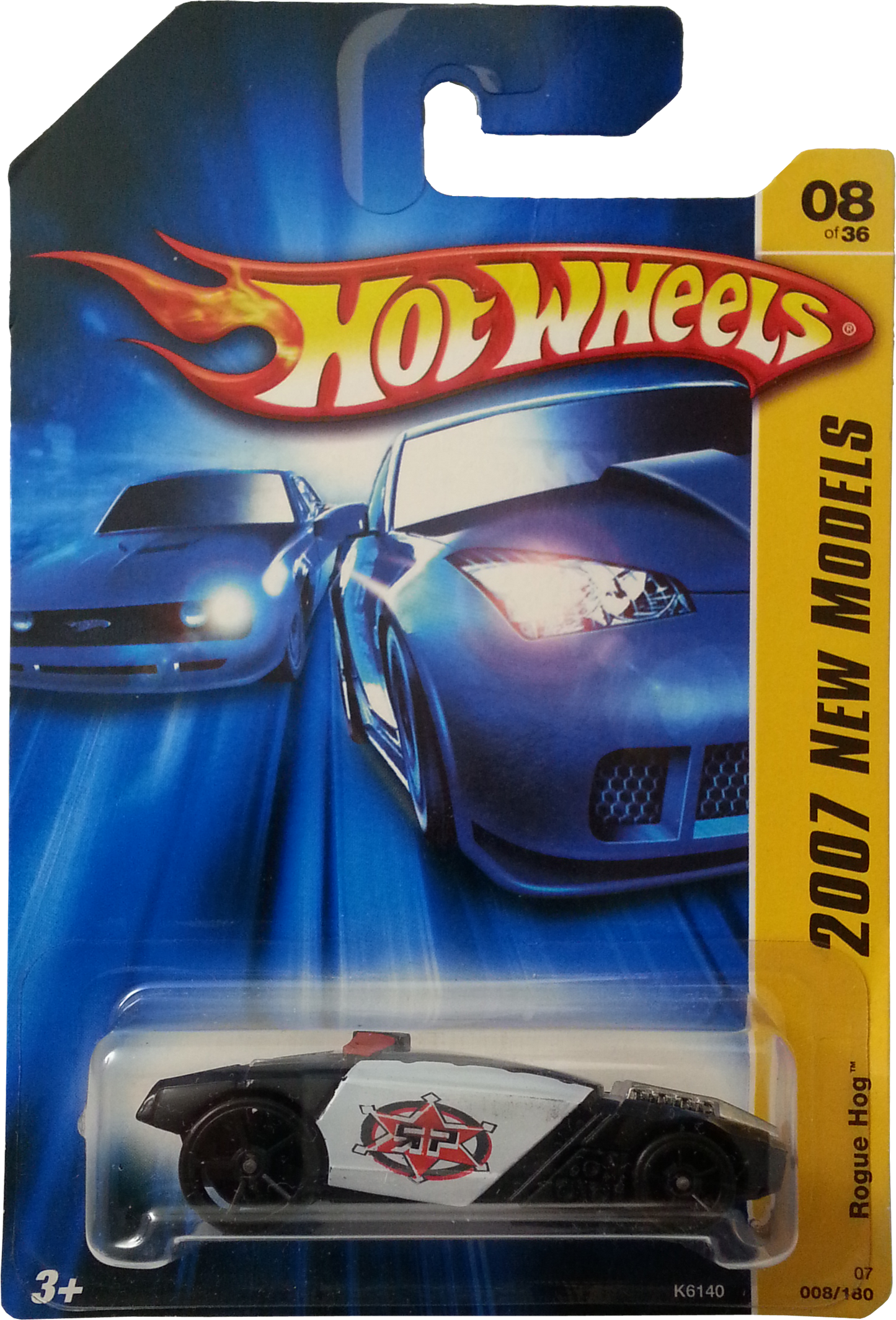 Hot Wheels 2007 - Collector # 008/180 - New Models 8/36 - Rogue Hog - Black & White - USA