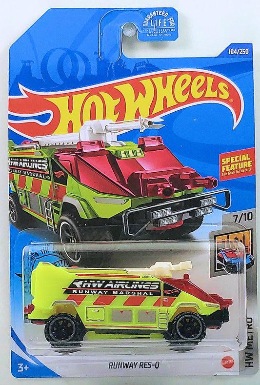 Hot Wheels 2020 - Collector # 104/250 - HW Metro 7/10 - Runway Res-Q - Fluorescent