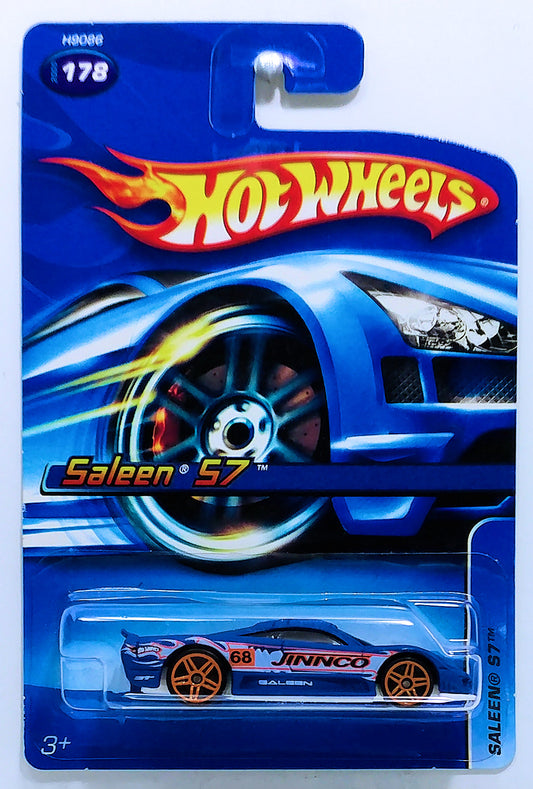 Hot Wheels 2005 - Collector # 178/183 - Saleen S7 - Blue / Jinnco - Tinted Windows - USA