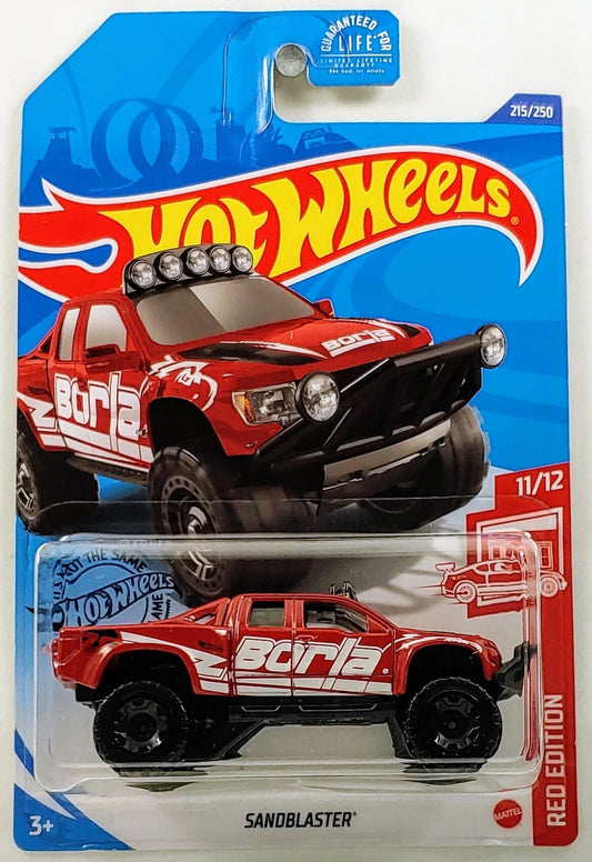 Hot Wheels 2020 - Collector # 215/250 - Red Edition 11/12 - Sandblaster - Red / Borla - Target Exclusive - USA Card