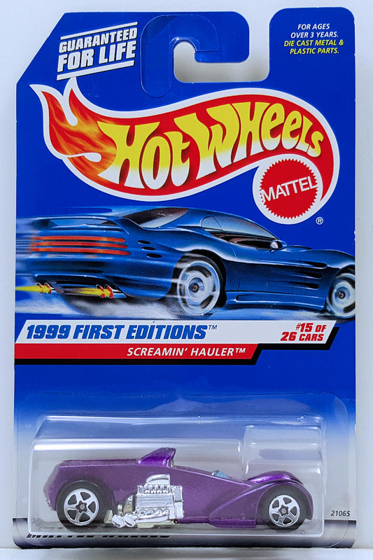 Hot Wheels 1999 - Collector # 918 - First Editions 15/26 - Screamin' Hauler - Metallic Purple