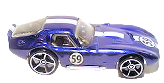 Hot Wheels 2007 - Collector # 006/180 - New Models 06/36 - Shelby Cobra Daytona Coupe - Blue / #59 - OH5SP Wheels - USA