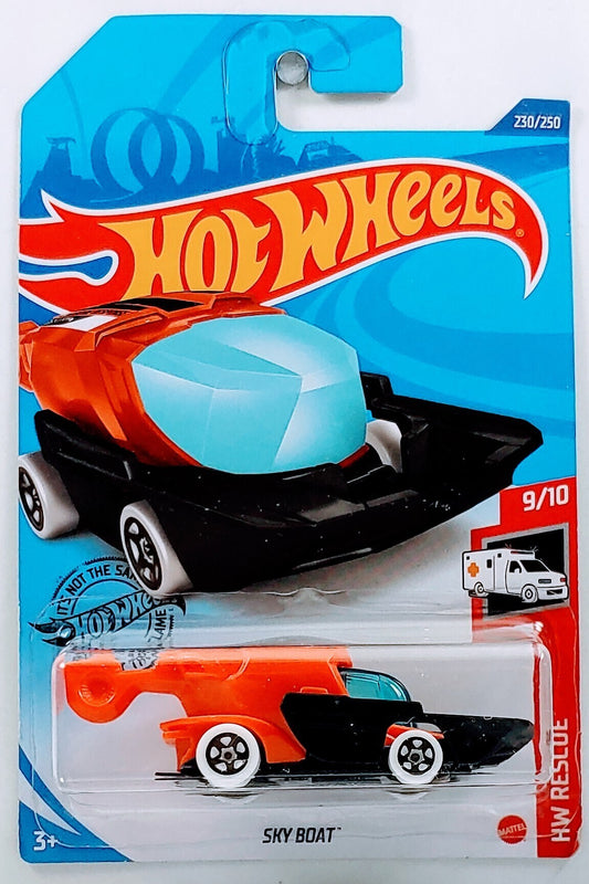 Hot Wheels 2020 - Collector # 230/250 - HW Rescue 9/10 - Sky Boat - Black - IC
