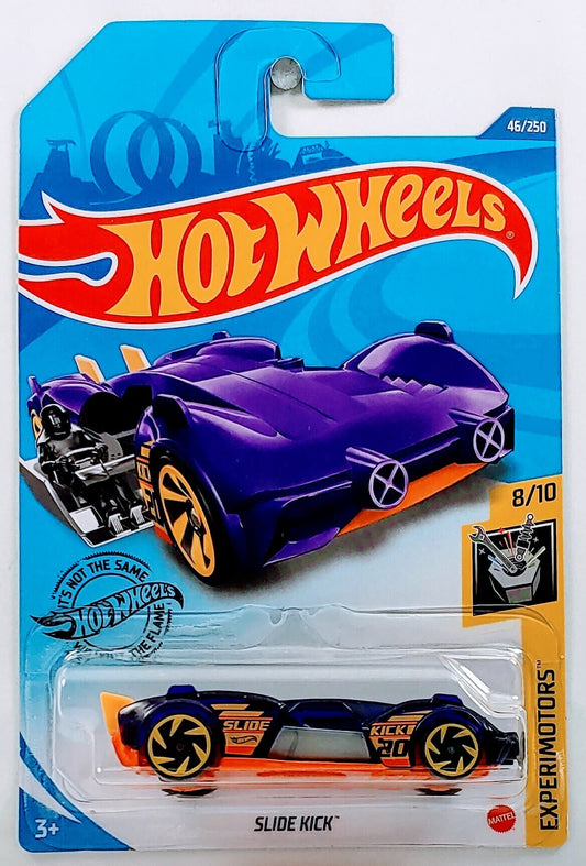 Hot Wheels 2020 - Collector # 046/250 - Experimotors 8/10 - Slide Kick - Purple - International Long Card