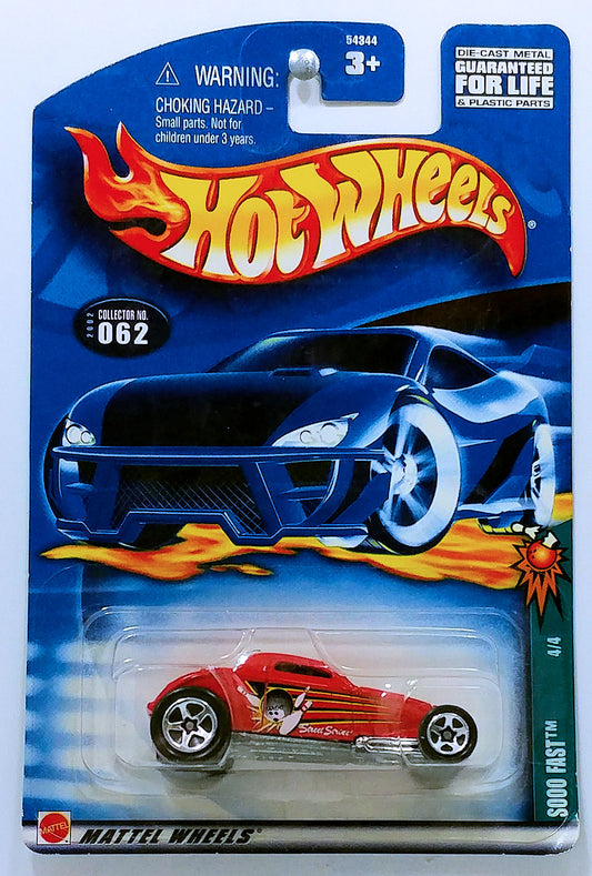 Hot Wheels 2002 - Collector # 062/240 - Spares 'N Strikes Series 4/4 - Sooo Fast - Red