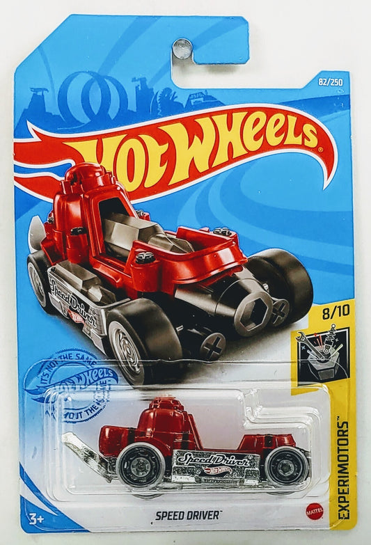 Hot Wheels 2021 - Collector # 082/250 - Experimotors 8/10 - Speed Driver - Transparent Red - International Long Card