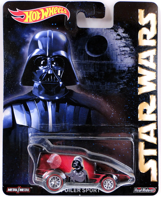Hot Wheels 2015 - Nostalgia / Pop Culture / Star Wars - Spoiler Sport - Black / Darth Vader - Metal/Metal & Real Riders