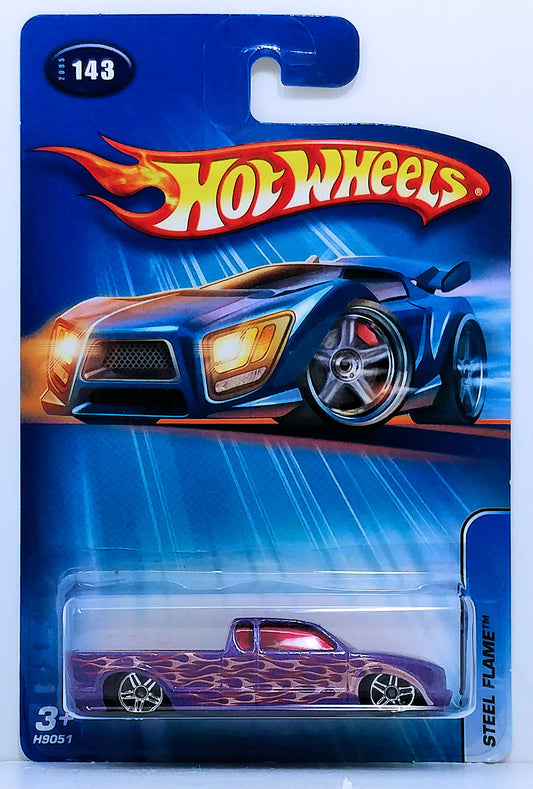 Hot Wheels 2005 - Collector # 143/183 - Steel Flame - Purple - PR5 Wheels -KMart Exclusive - USA
