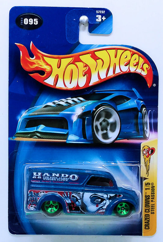 Hot Wheels 2003 - Collector # 095/220 - Crazed Clown Series 1/5 - Steel Passion (Dairy Delivery) - Metallic Blue - USA '04 Early Card
