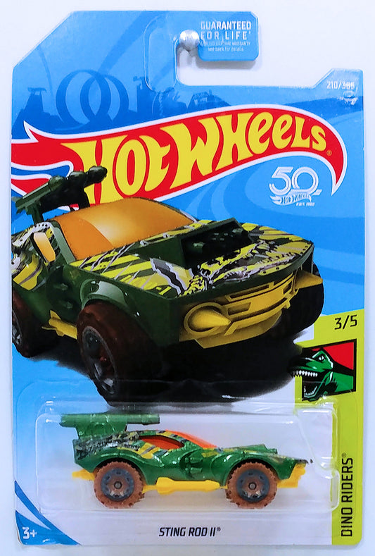 Hot Wheels 2018 - Collector # 210/250 - Dino Riders 3/5 - Sting Rod II - Green - USA