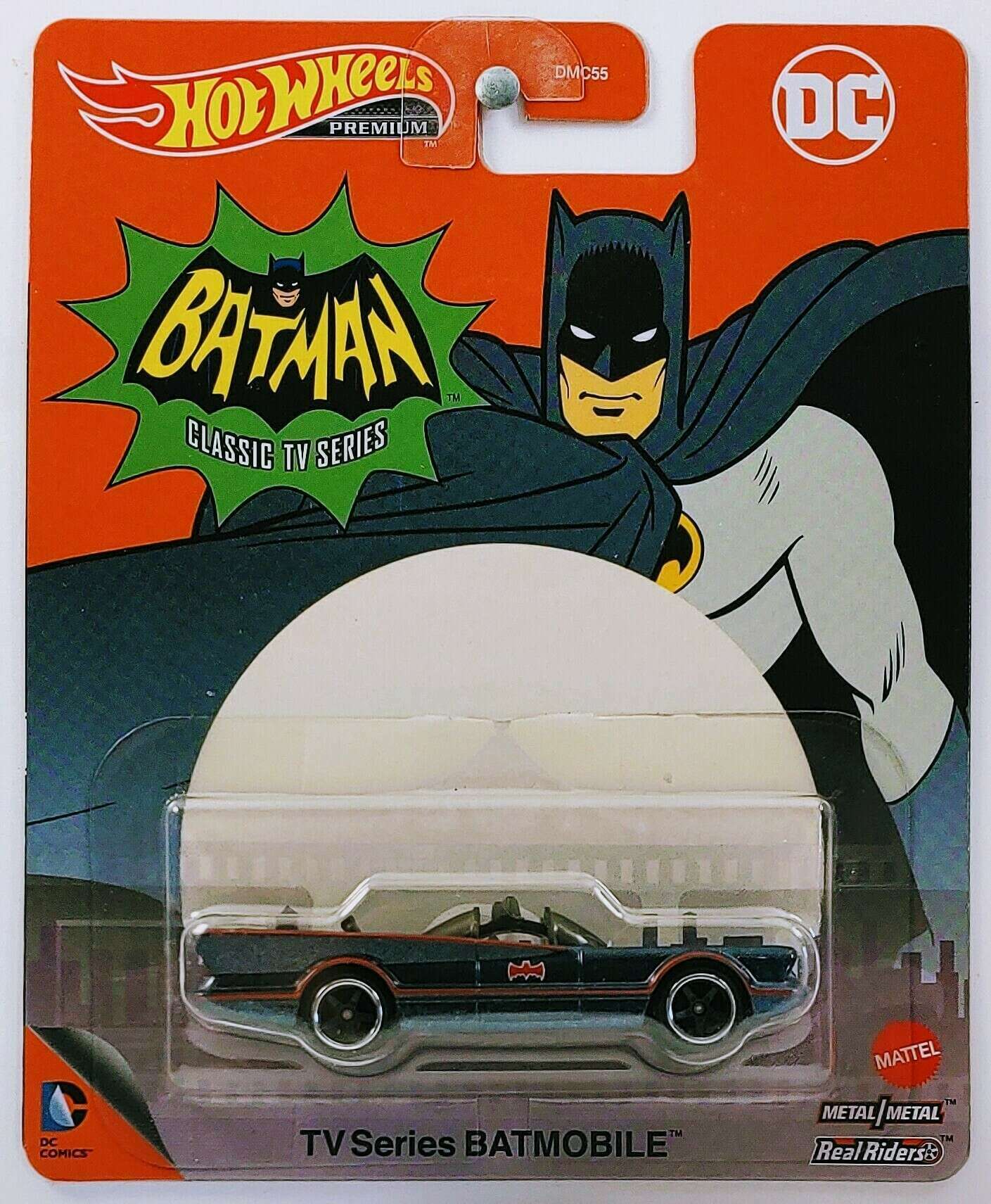 Hot Wheels 2022 - Replica Entertainment / Batman: Classic 1966 TV Series - TV Series Batmobile - Black - Metal/Metal & Real Riders