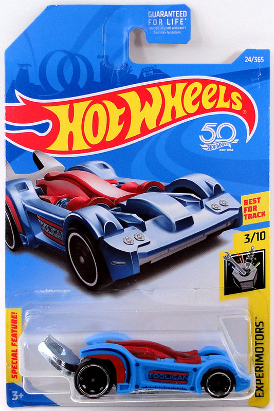 Hot Wheels 2018 - Collector # 024/365 - Experimotors 3/10 - Tooligan - Blue - USA 50th Card