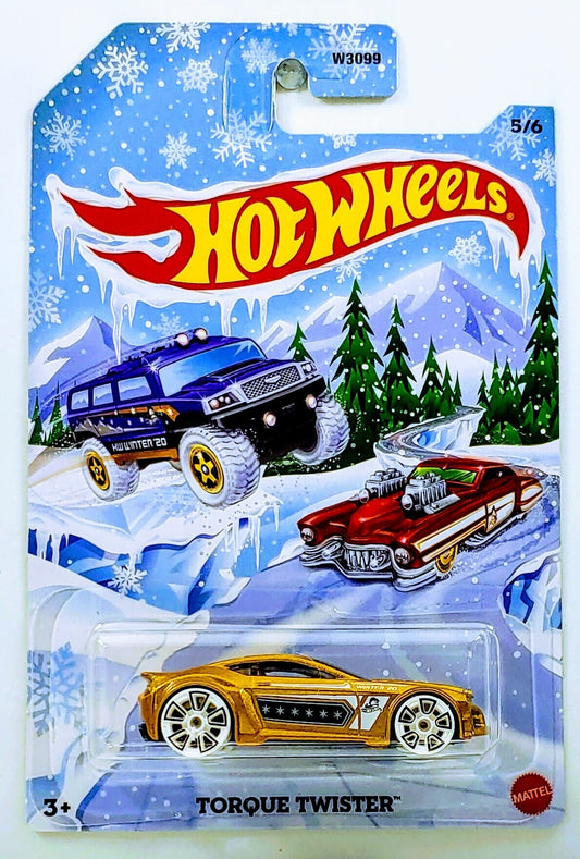 Hot Wheels 2020 - Holiday Hot Rods 5/6 - Torque Twister - Gold Metalflake - Walmart Exclusive