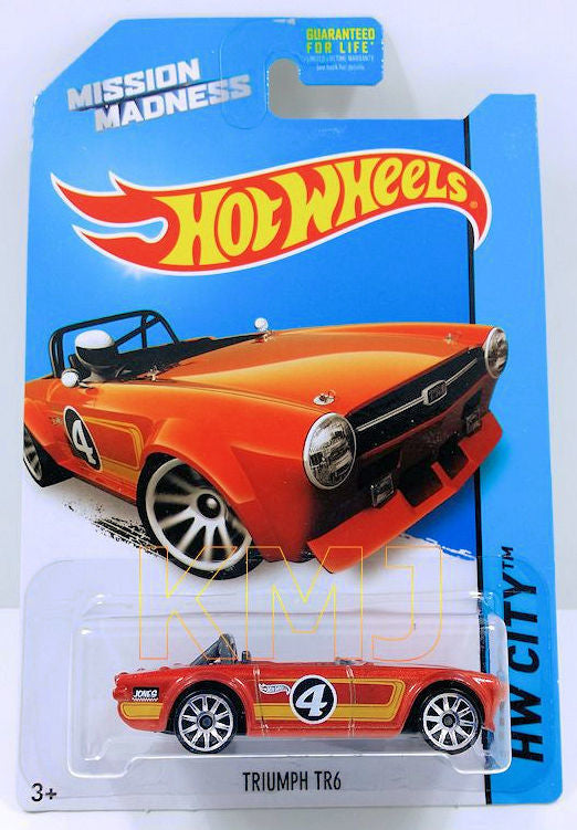 Hot Wheels 2014 - Mission Madness 4/4 - Triumph TR6 - Metallic Dark Orange - Kroger Exclusive