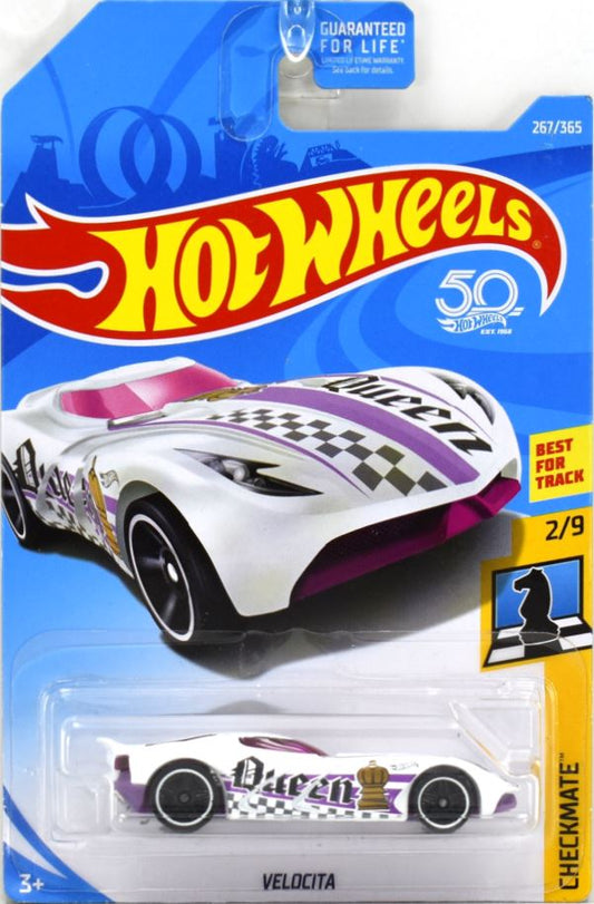 Hot Wheels 2018 - Collector # 267/365 - Checkmate 2/9 - Velocita - White - USA