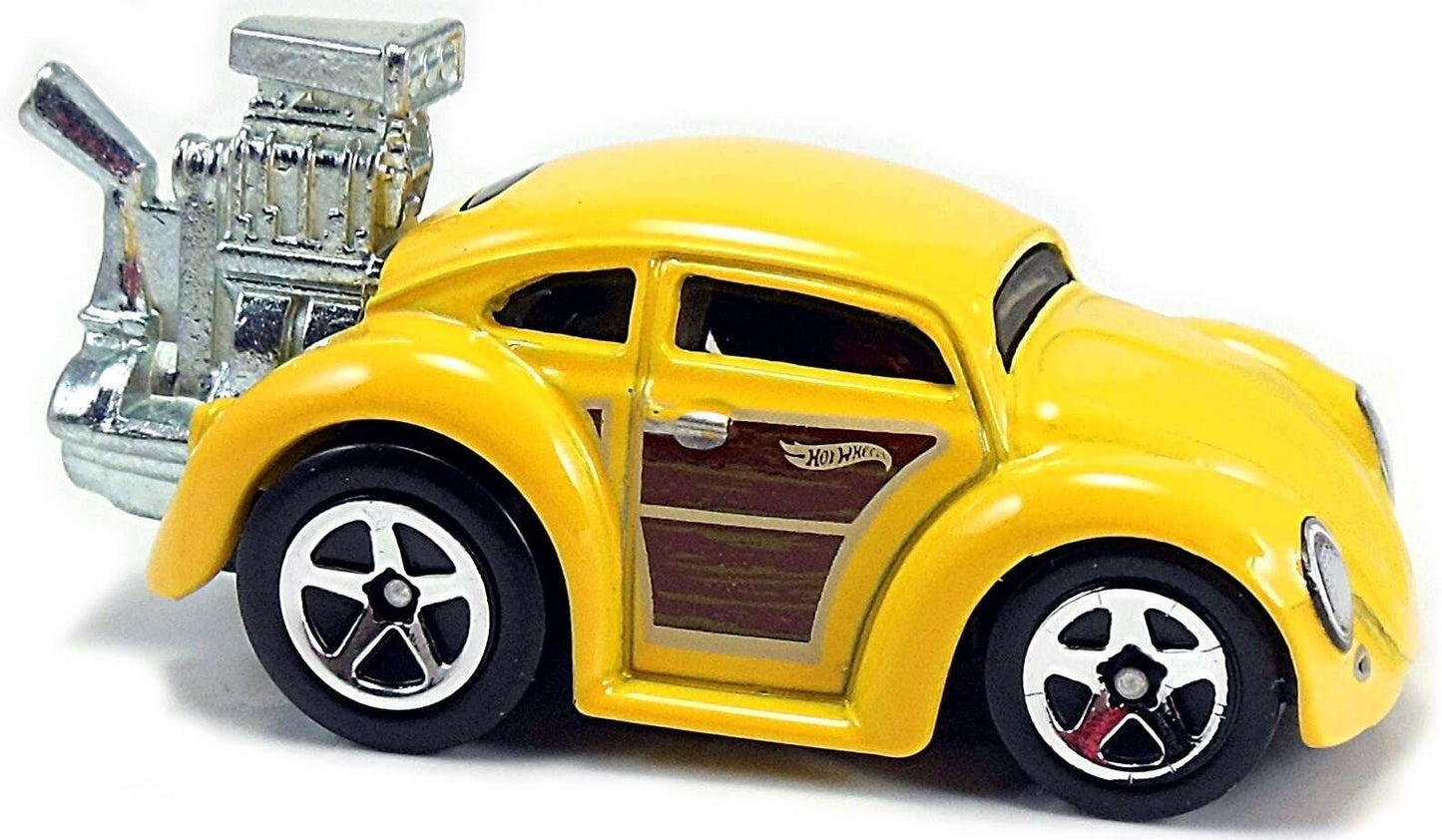 Hot Wheels 2017 - Collector # 172/365 - Tooned 7/10 - Volkswagen Beetle - Yellow - USA Card