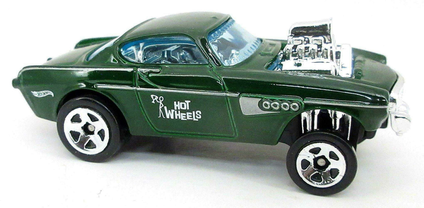 Hot Wheels 2023 - Collector # 001/250 - HW Dream Garage 1/5 - New Models - Volvo P1800 Gasser - Green - 'Legends Tour Winner' USA Card