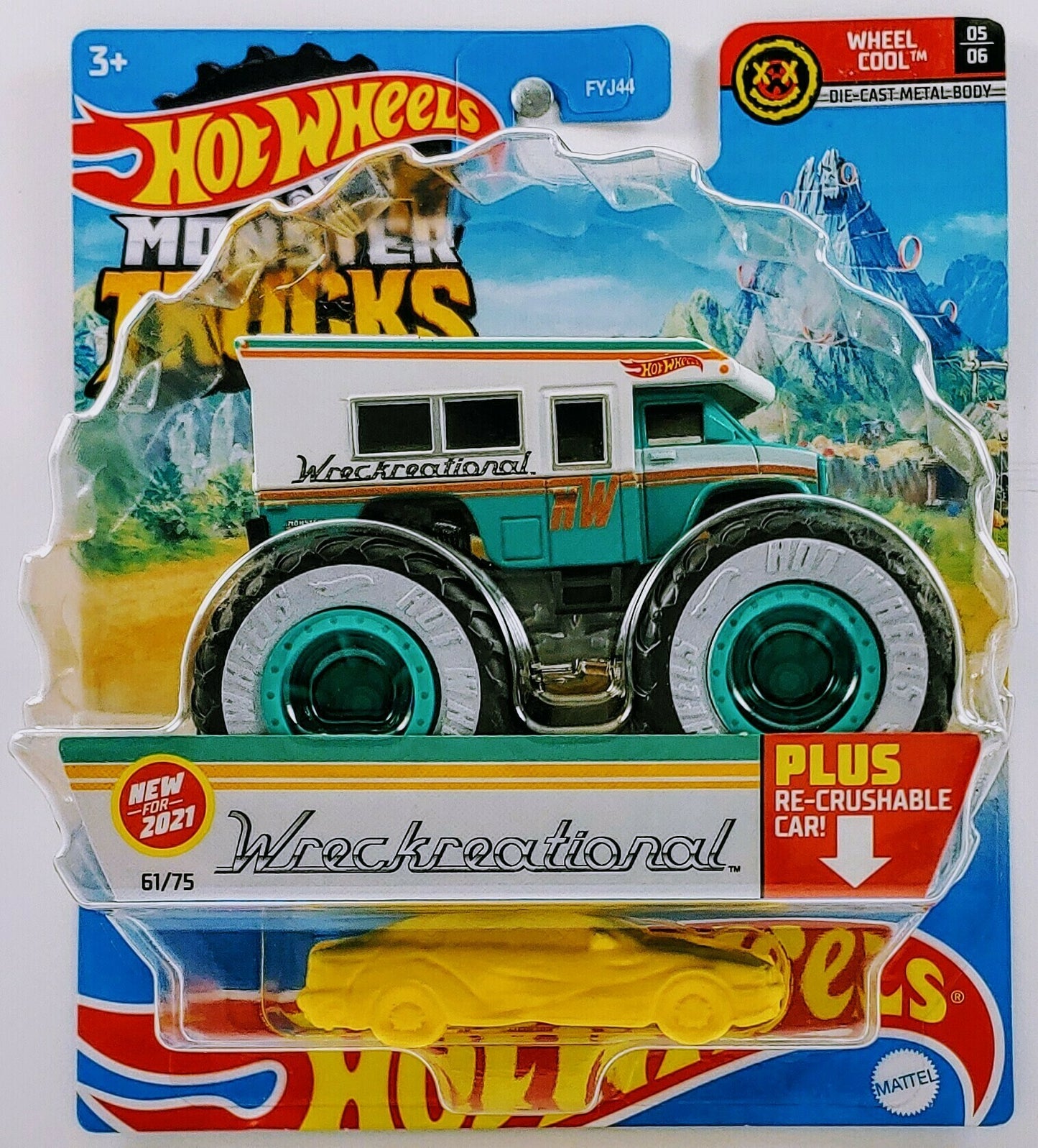 Hot Wheels 2021 - Monster Trucks - Rodger Dodger - Orange - FREE Car is a Rodger Dodger