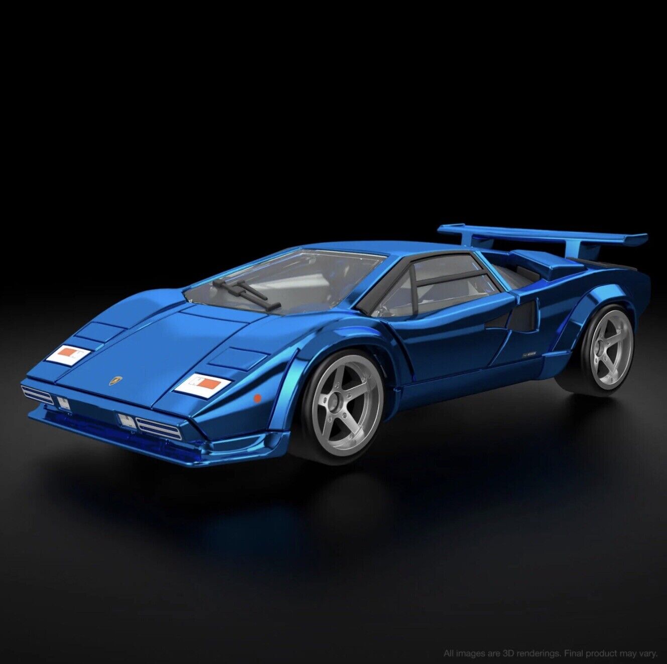 Hot Wheels 2022 - RLC Exclusive / sELECTIONs - ’82 Lamborghini Countach LP500 S - Spectraflame Blue - Metal/Metal & Real Riders - Boxed with Acrylic Display Case